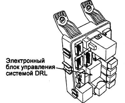 Проверка работы системы освещения в дневное время (DRL)