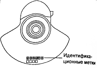 Расположение идентификационных меток коленчатого вала.