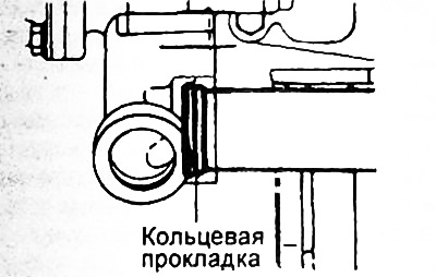 2. Установите новую кольцевую прокладку в канавку на передней части подводящей трубы системы…