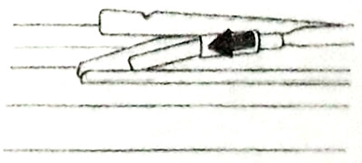 5. Снимите салазки люка, как показано на рисунках.