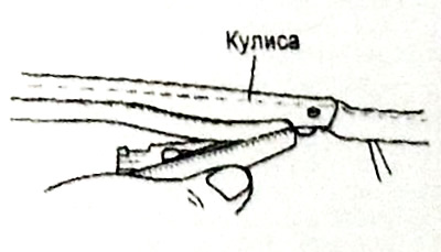 6. Снимите кулису и салазки люка.