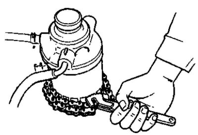 1. Отсоедините электропроводку от датчика-детектора отстоя.