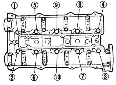5. Выверните крепежные болты и снимите крышку головки цилиндров и переднюю крышку.