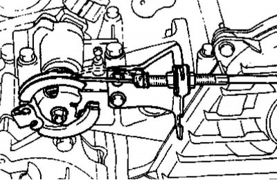 1. Трос газа подведен к расположенному в двигательном отсеке датчику положения педали акселератора…