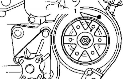 3. Снимите крышку сервисного отверстия зубчатого колеса привода ТНВД.